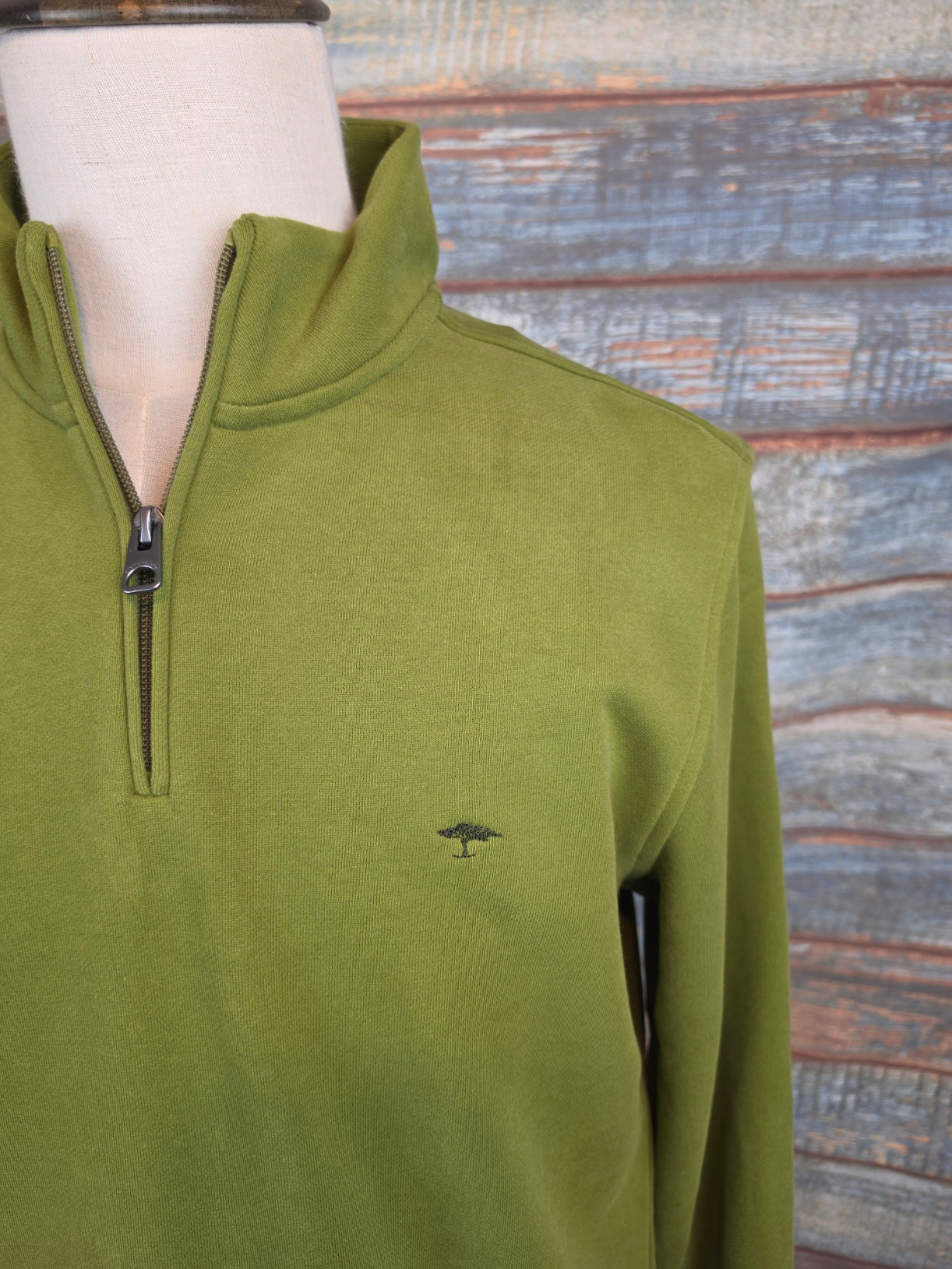 FYNCH-HATTON 1/4 Zip Cotton Sweat Top