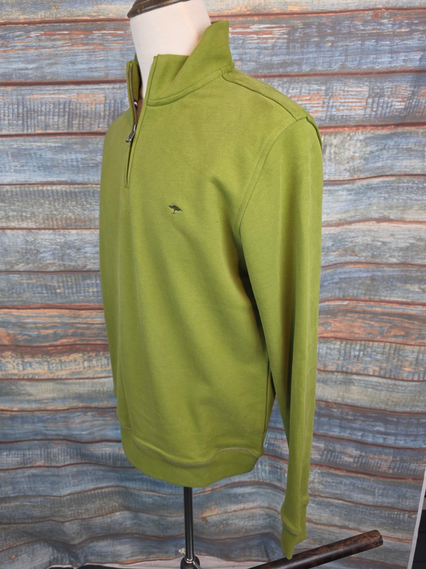 FYNCH-HATTON 1/4 Zip Cotton Sweat Top