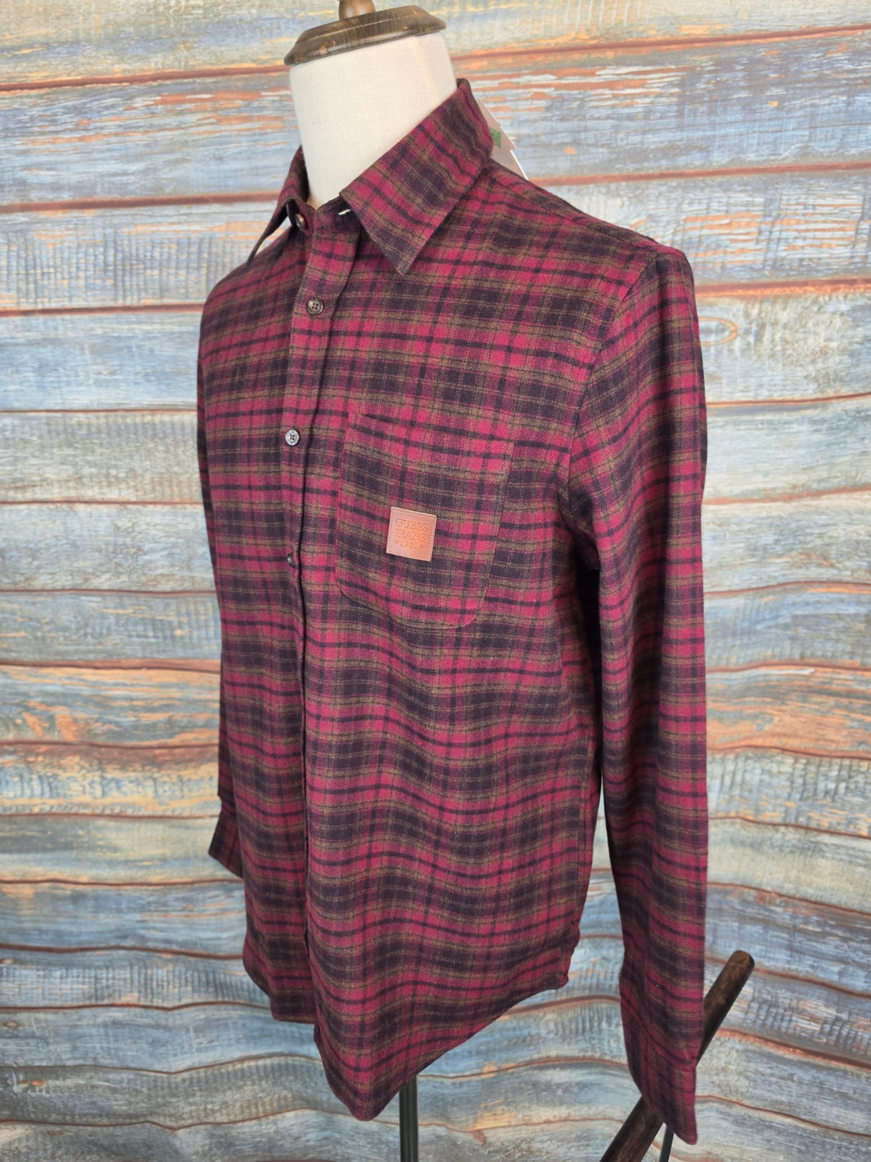 Guess Jeans Regular Fit Cotton Flannel Shirts