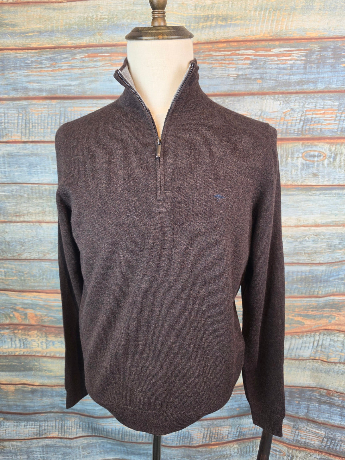 FYNCH-HATTON 1/4 Zip Lambswool and Cashmere Jumpers