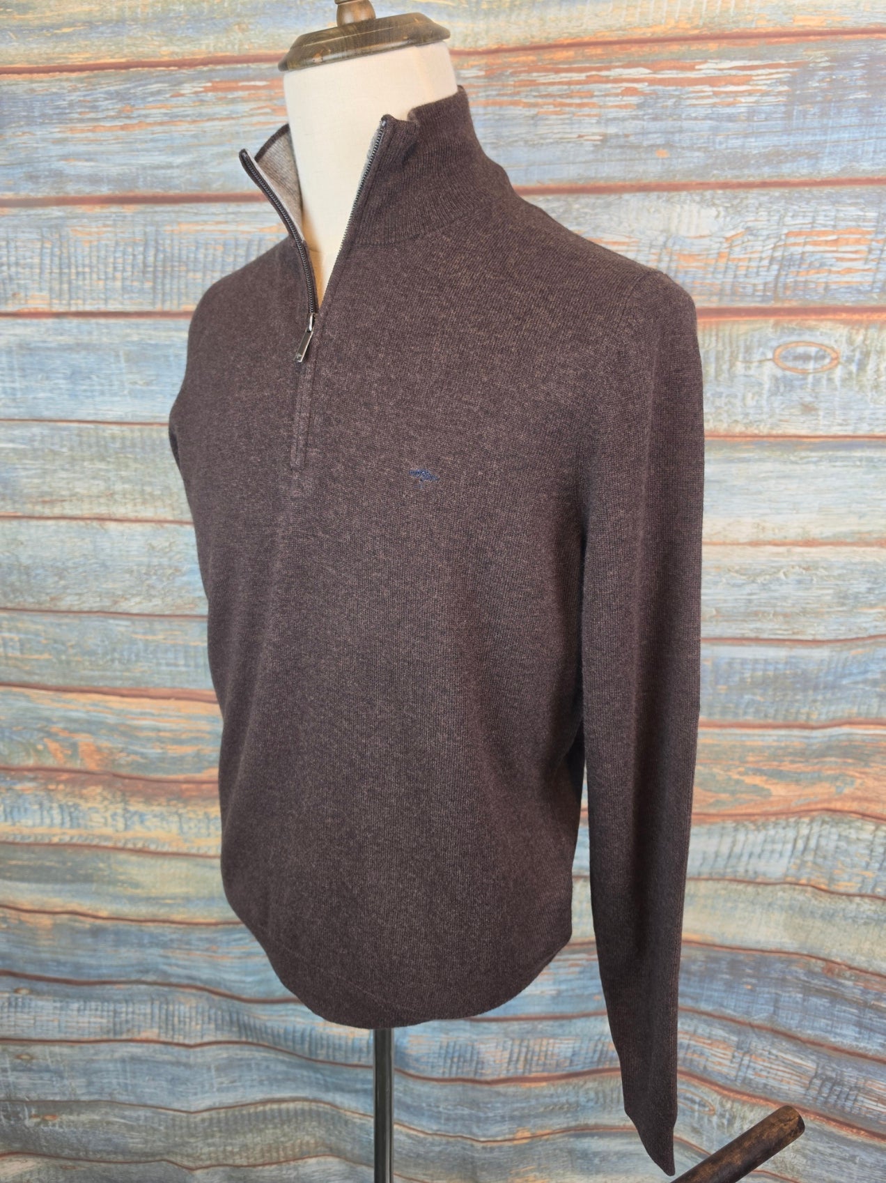 FYNCH-HATTON 1/4 Zip Lambswool and Cashmere Jumpers