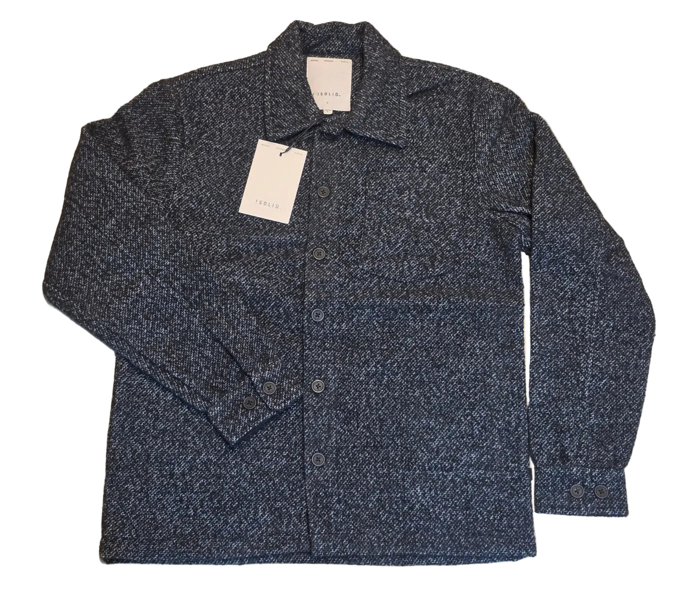 !SOLID Black Melange Over Shirt