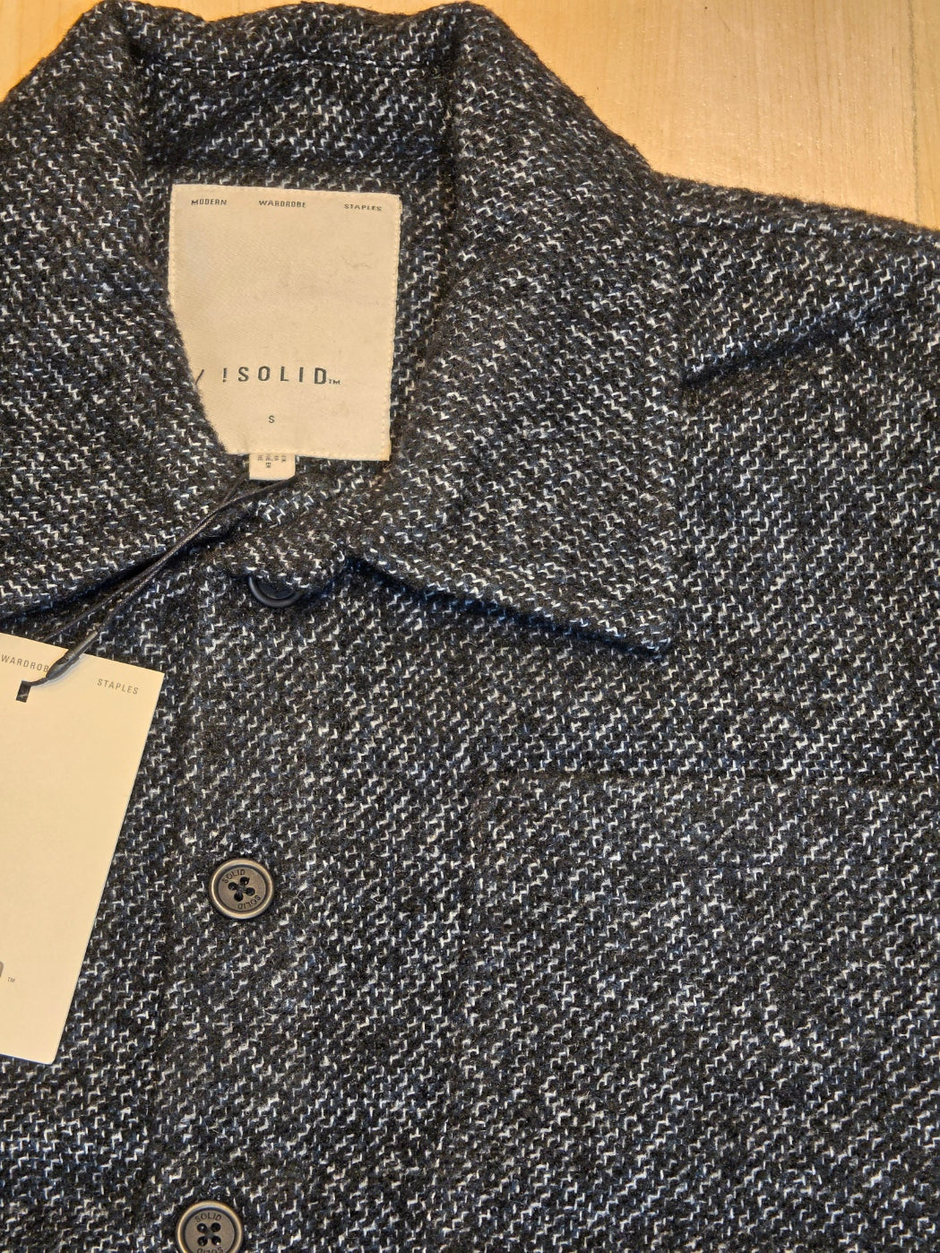 !SOLID Black Melange Over Shirt