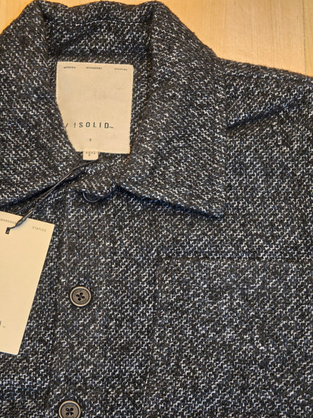 !SOLID Black Melange Over Shirt