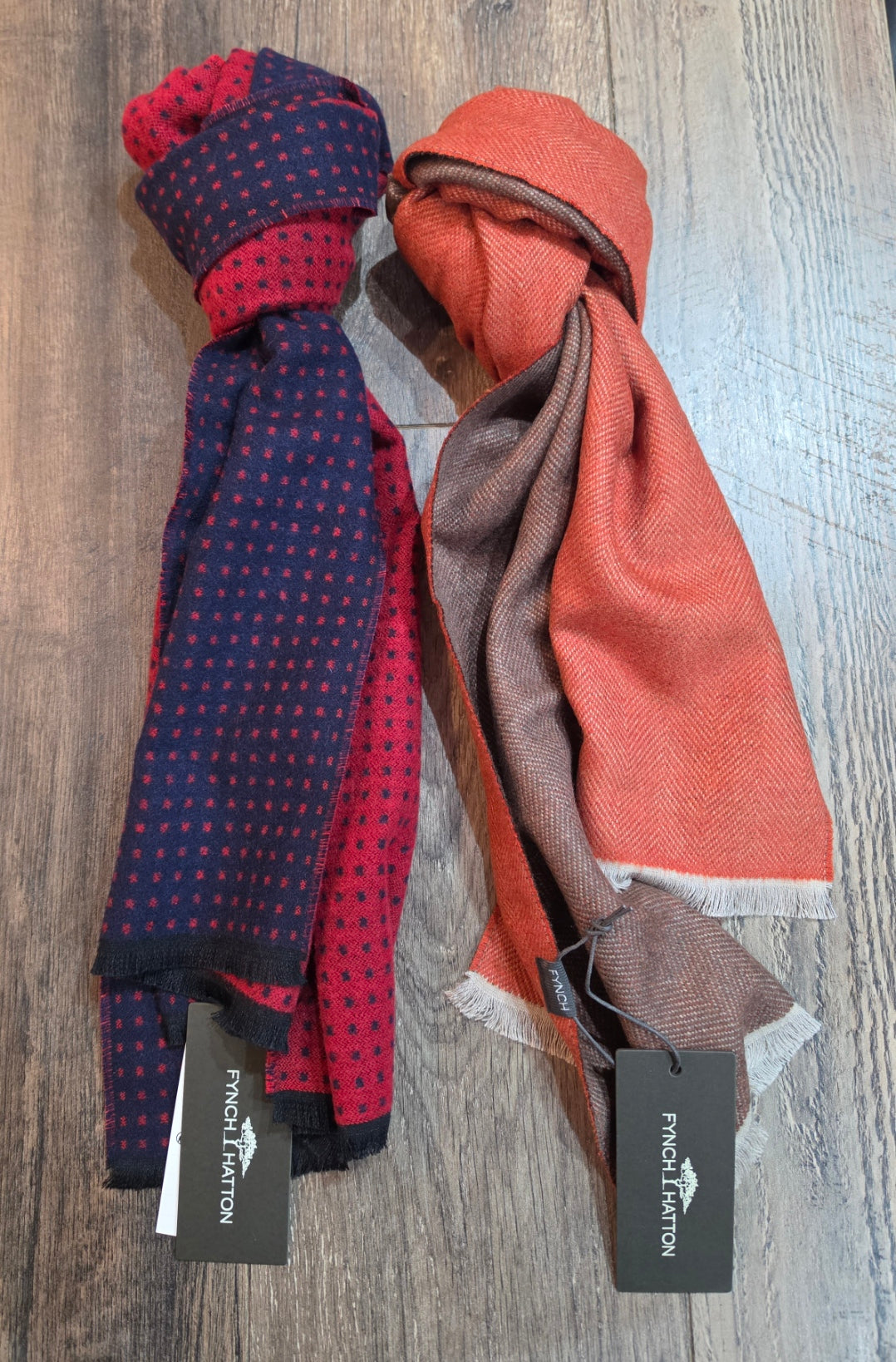 FYNCH-HATTON Reversible Wool Blend Scarves