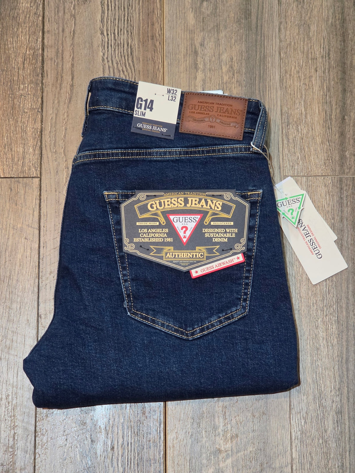 Guess Jeans G14 Mid Rise Slim Fit Jeans - Mid Clean