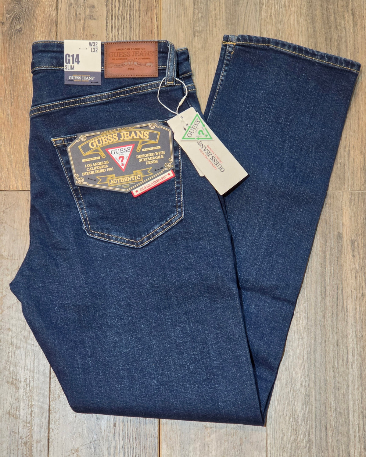 Guess Jeans G14 Mid Rise Slim Fit Jeans - Mid Clean