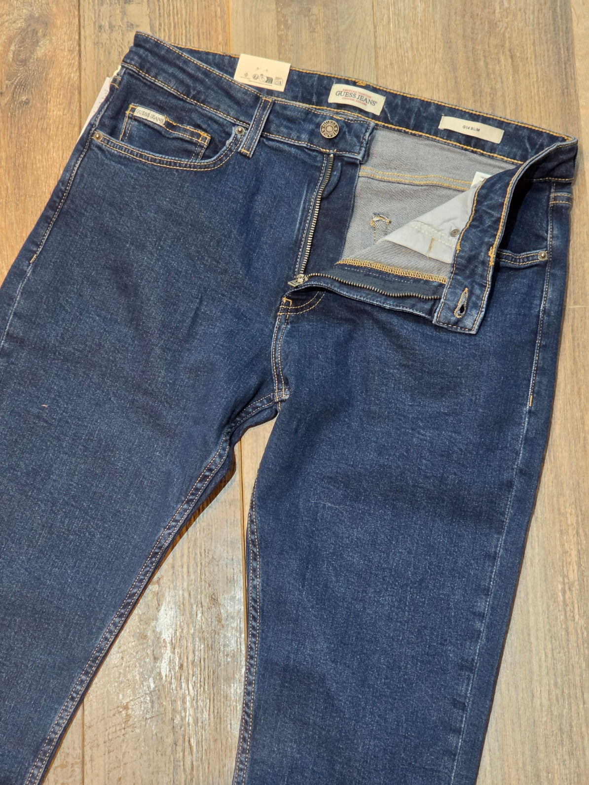 Guess Jeans G14 Mid Rise Slim Fit Jeans - Mid Clean