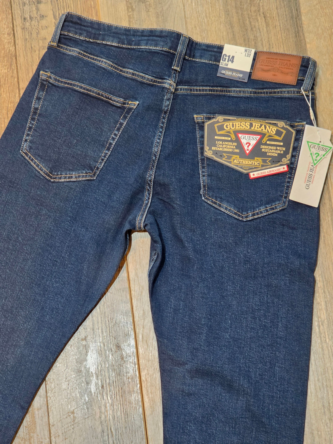 Guess Jeans G14 Mid Rise Slim Fit Jeans - Mid Clean