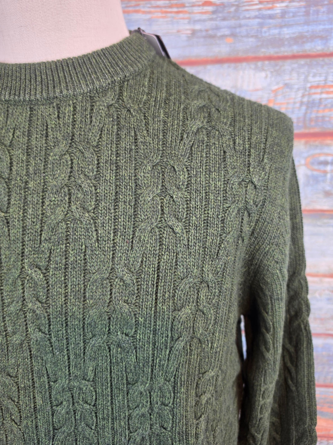 FYNCH-HATTON Cable Round Neck Cotton and Wool Jumpers