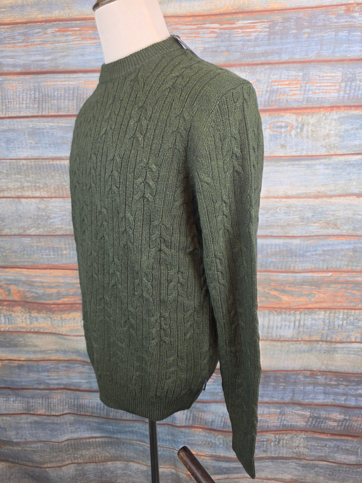 FYNCH-HATTON Cable Round Neck Cotton and Wool Jumpers
