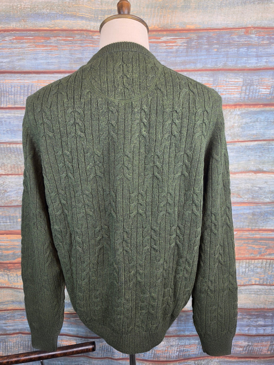 FYNCH-HATTON Cable Round Neck Cotton and Wool Jumpers
