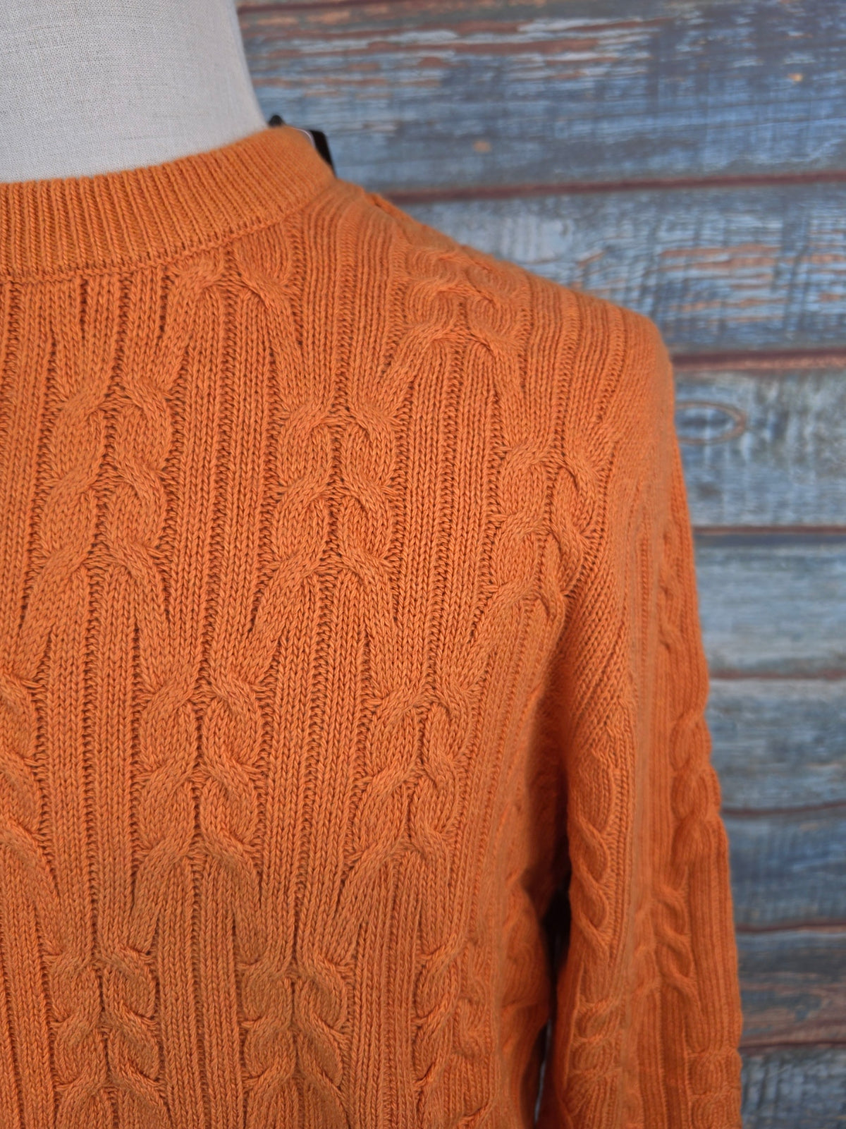 FYNCH-HATTON Cable Round Neck Cotton and Wool Jumpers