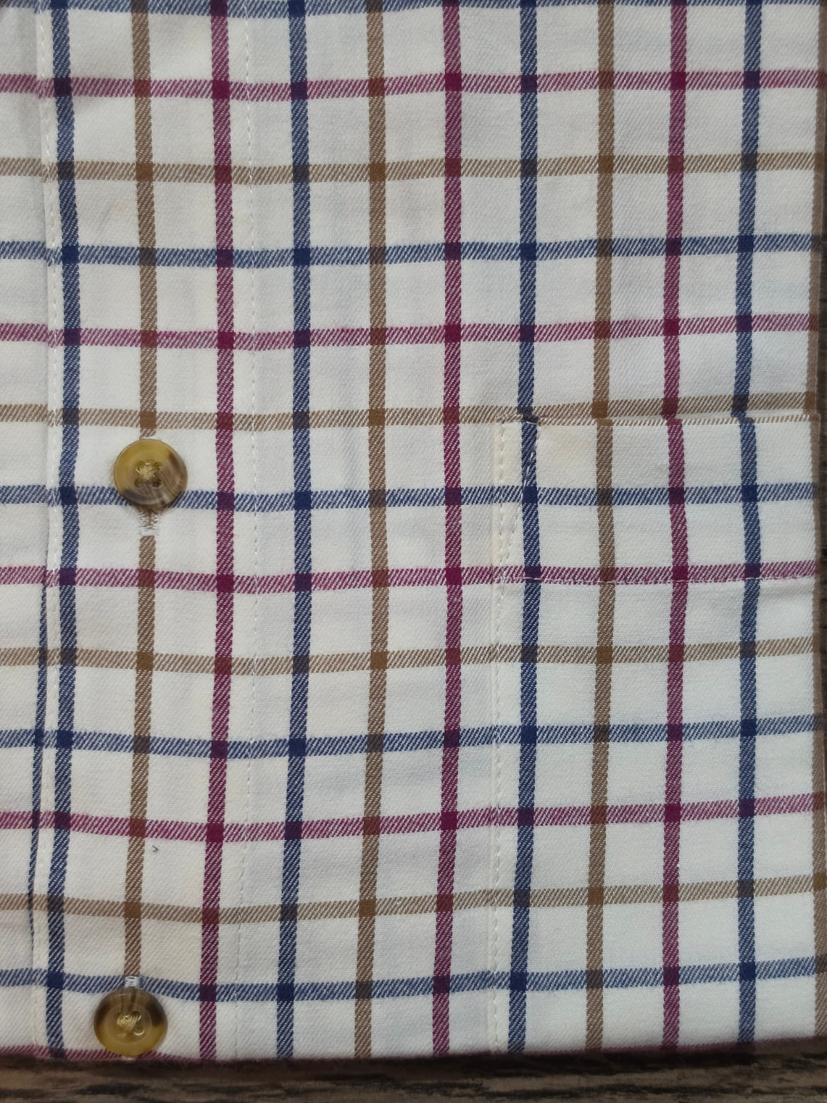 Double Two Tattersall Check Long Sleeve Shirts