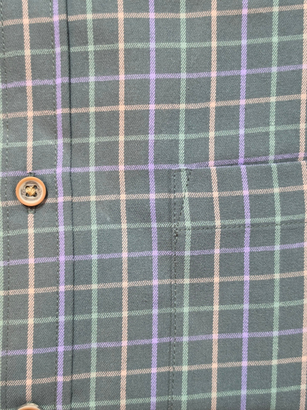 Double Two Tattersall Check Long Sleeve Shirts
