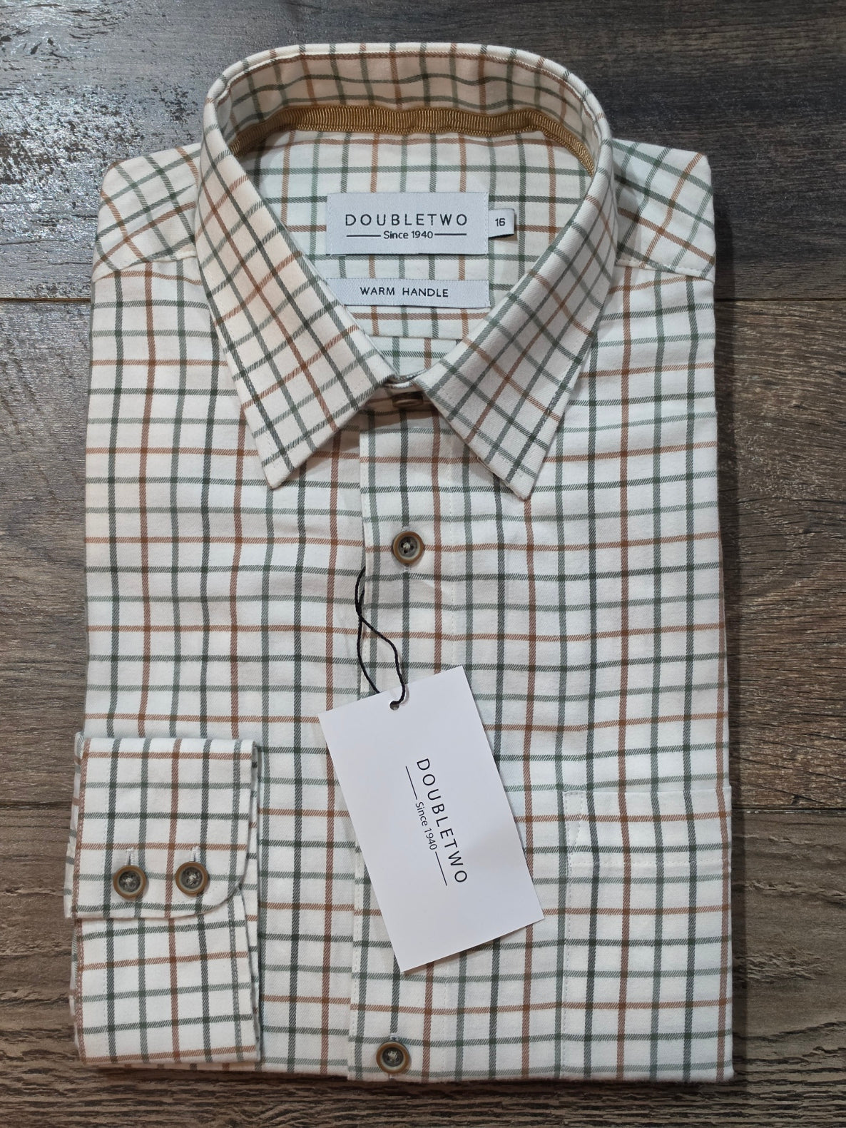 Double Two Tattersall Check Long Sleeve Shirts