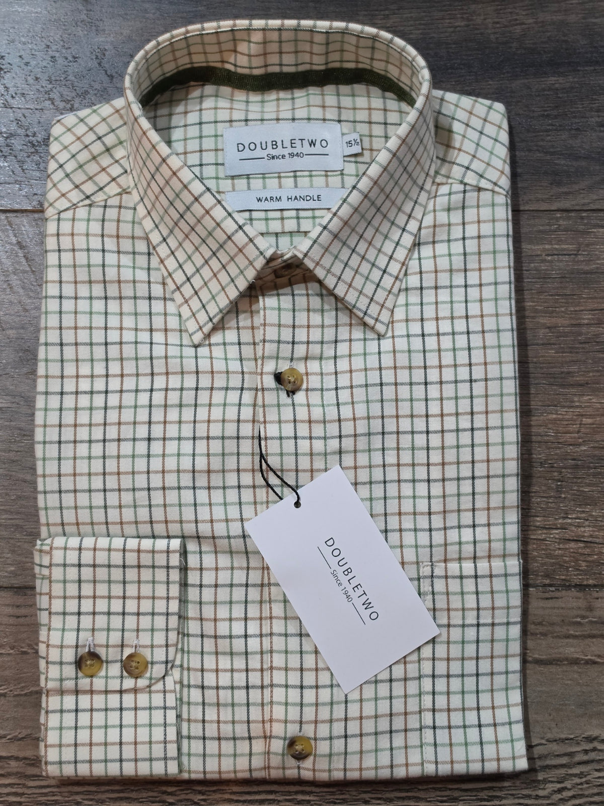 Double Two Tattersall Check Long Sleeve Shirts