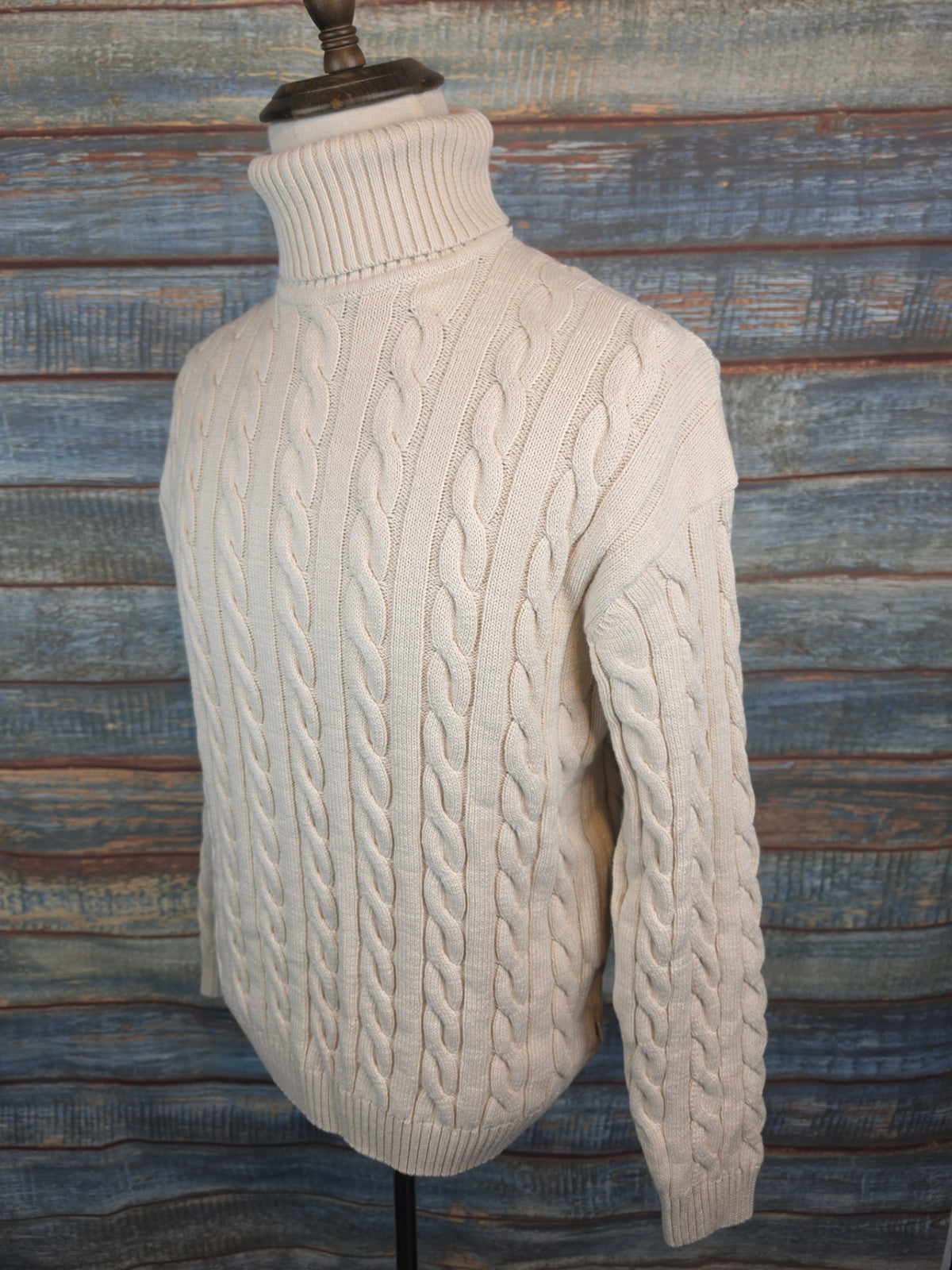 !SOLID SDMALCOLM Cotton Cable Knit Hi Neck Jumper
