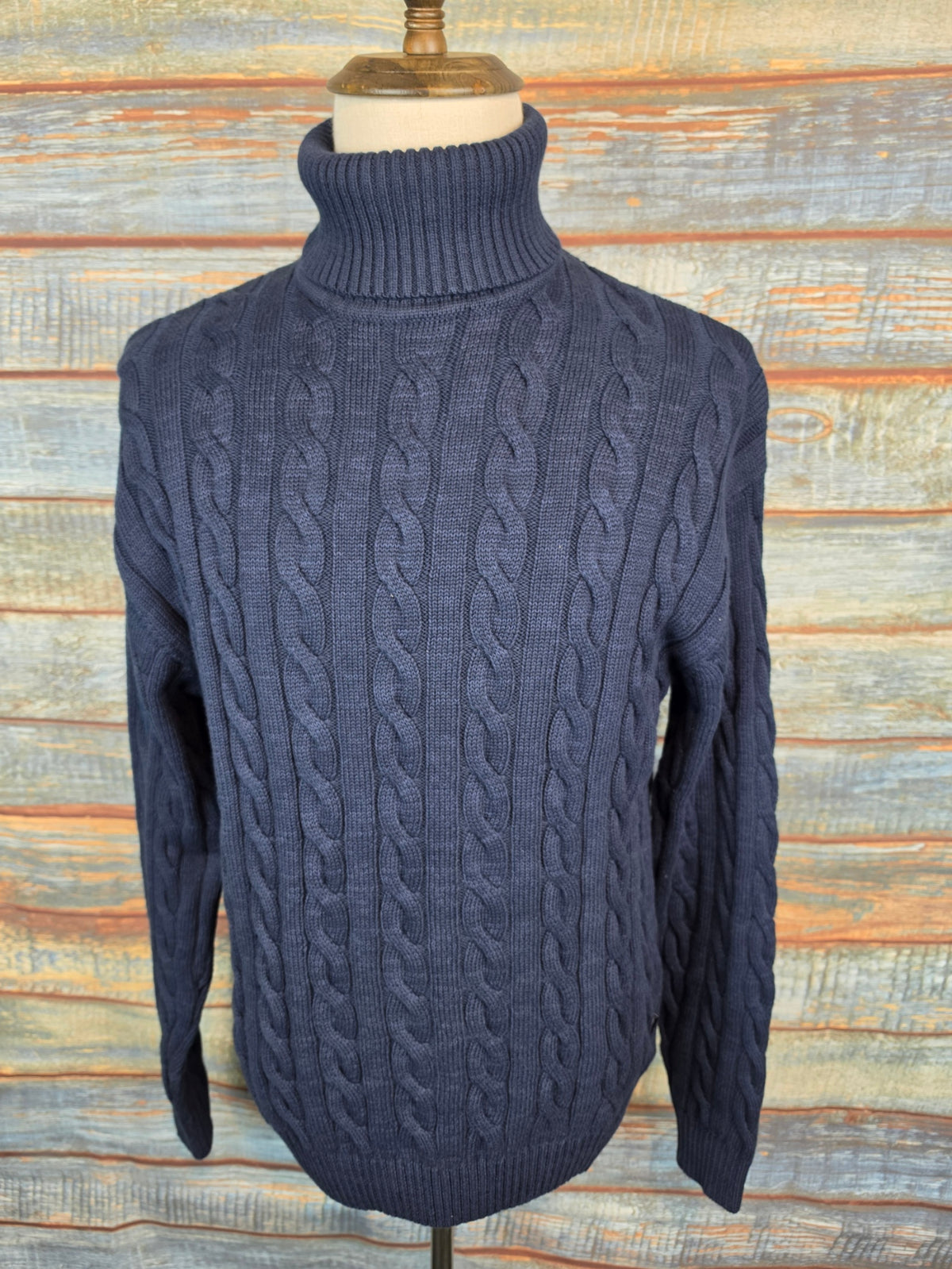 !SOLID SDMALCOLM Cotton Cable Knit Hi Neck Jumper