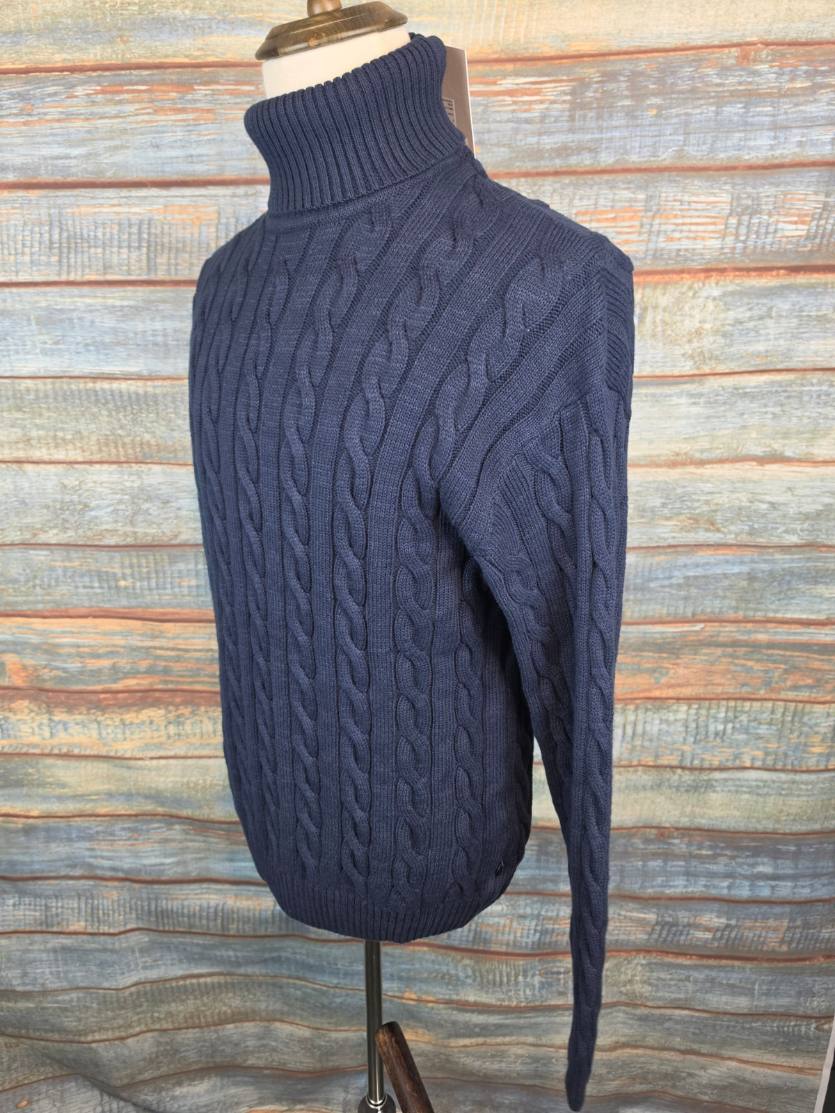 !SOLID SDMALCOLM Cotton Cable Knit Hi Neck Jumper