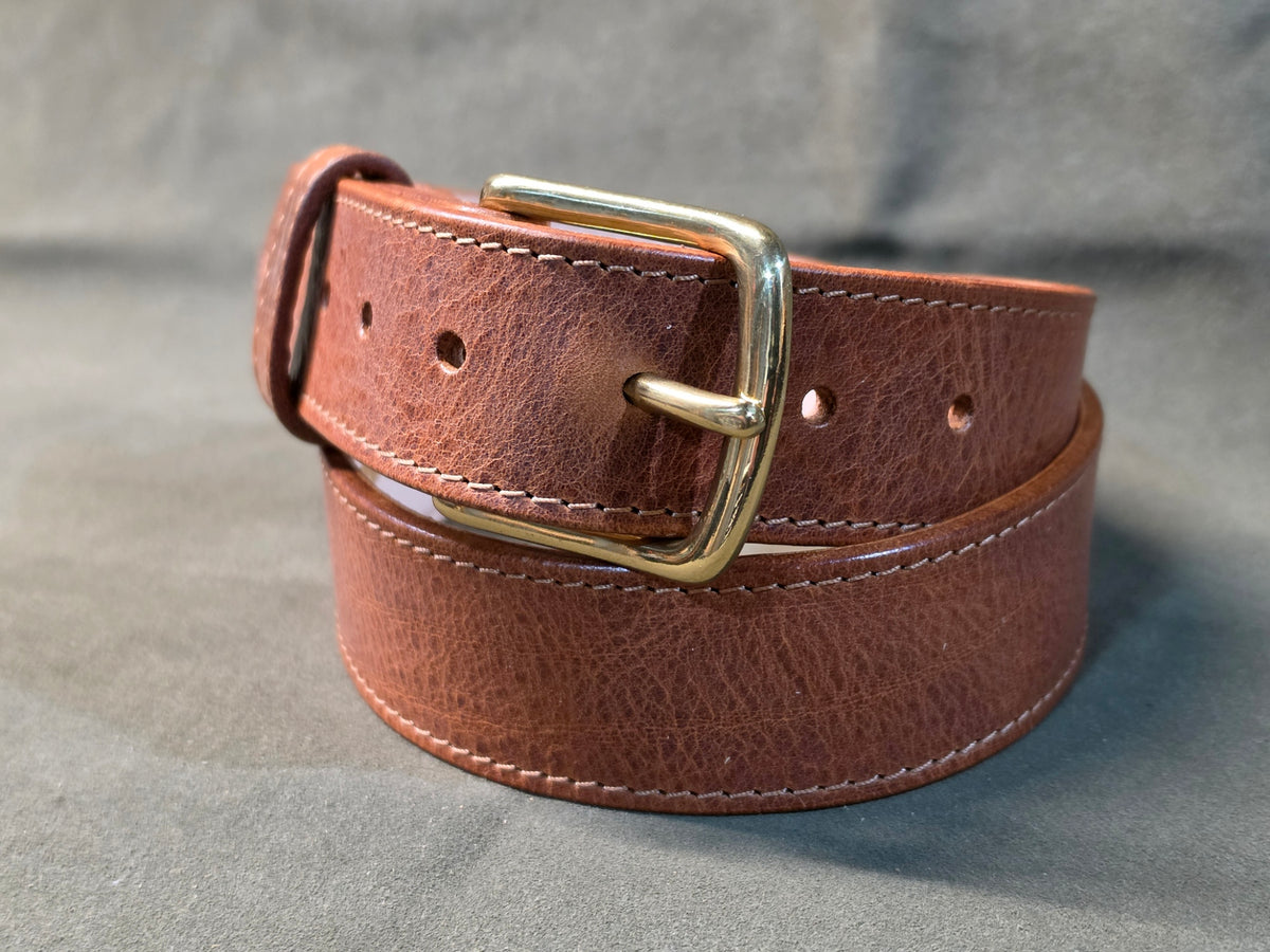 Retreat Clothing Handmade 38mm Distressed Tan Jeans Belt