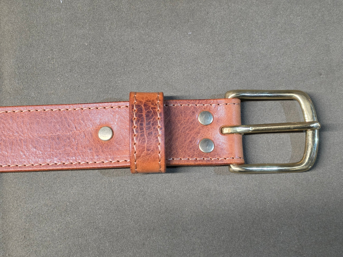 Retreat Clothing Handmade 38mm Distressed Tan Jeans Belt