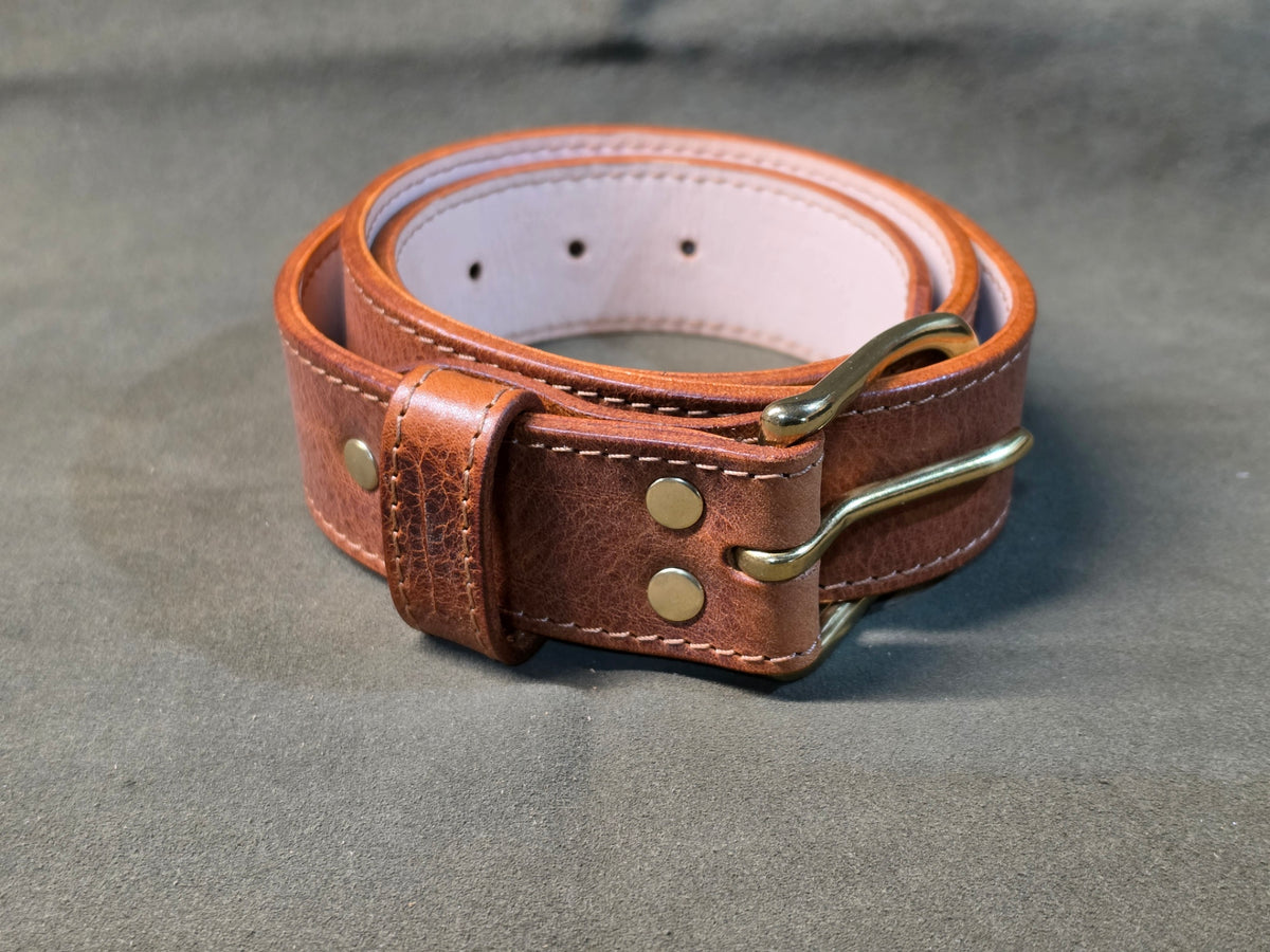 Retreat Clothing Handmade 38mm Distressed Tan Jeans Belt