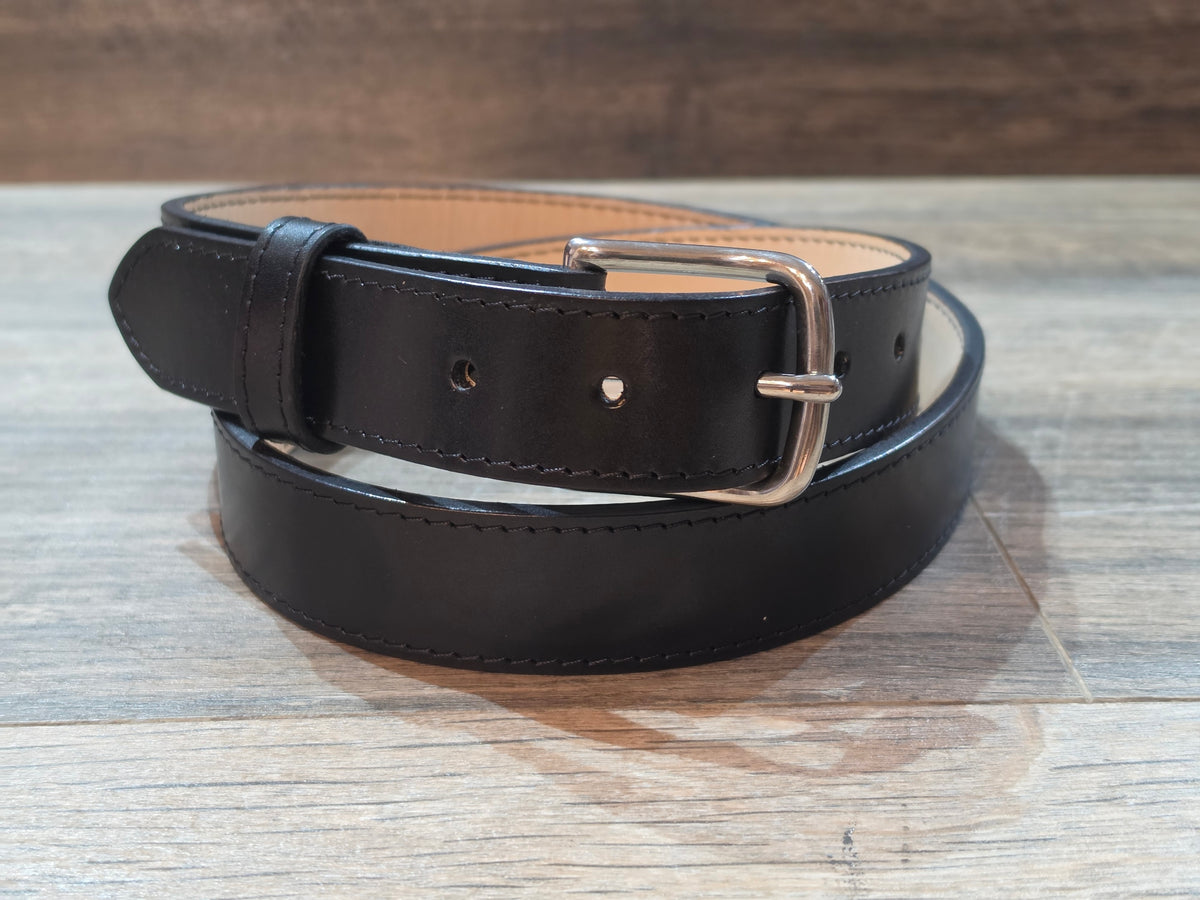 Retreat Clothing Handmade 32mm Black Leather Belt