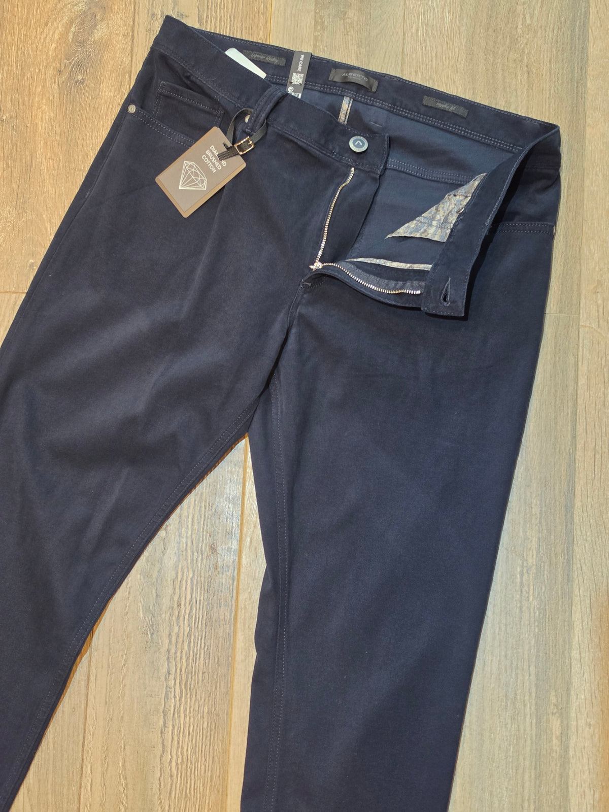 Alberto PIPE - Premium Regular Fit Brushed Cotton Trousers