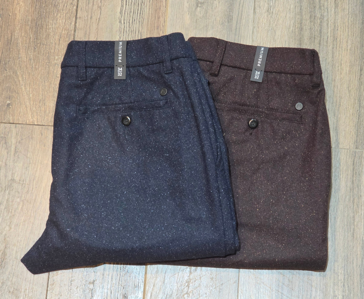 Alberto LOU - Regular Fit Donegal Wool-Silk Blend Trousers