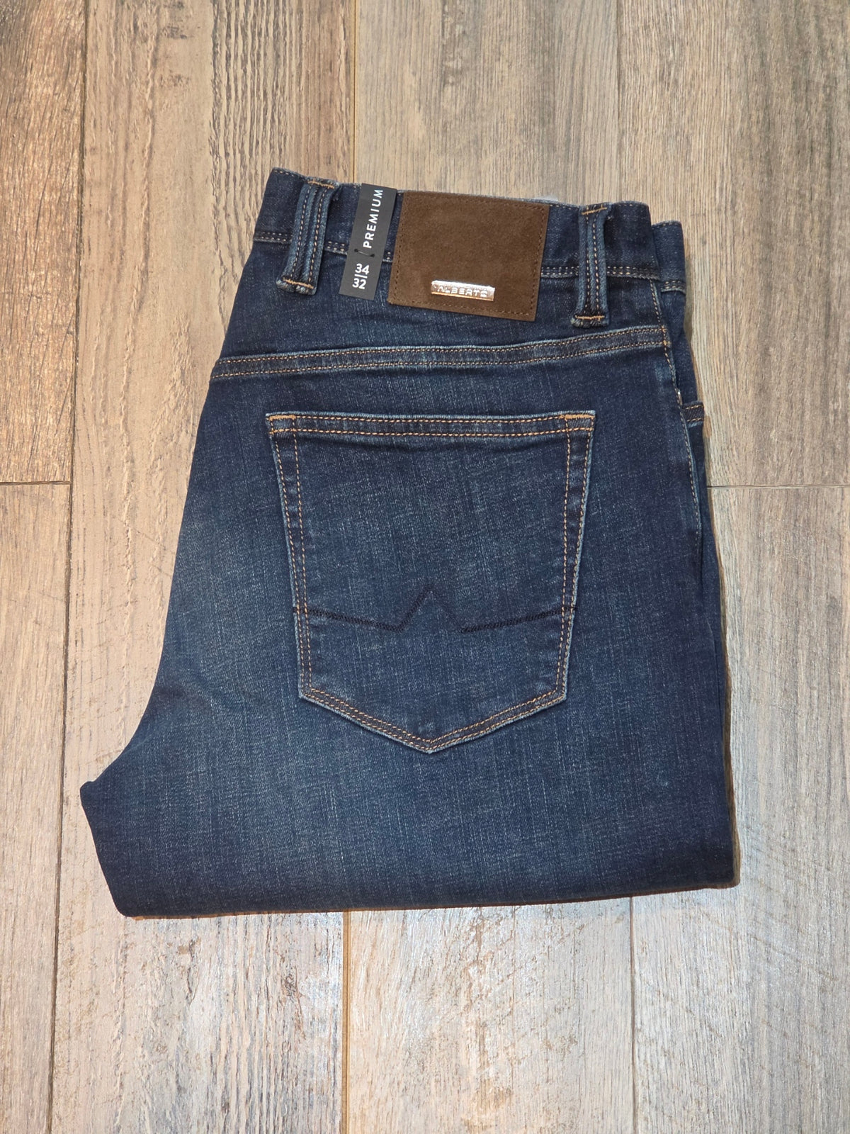 Alberto PIPE - Premium Regular Fit overdyed T400 Denim