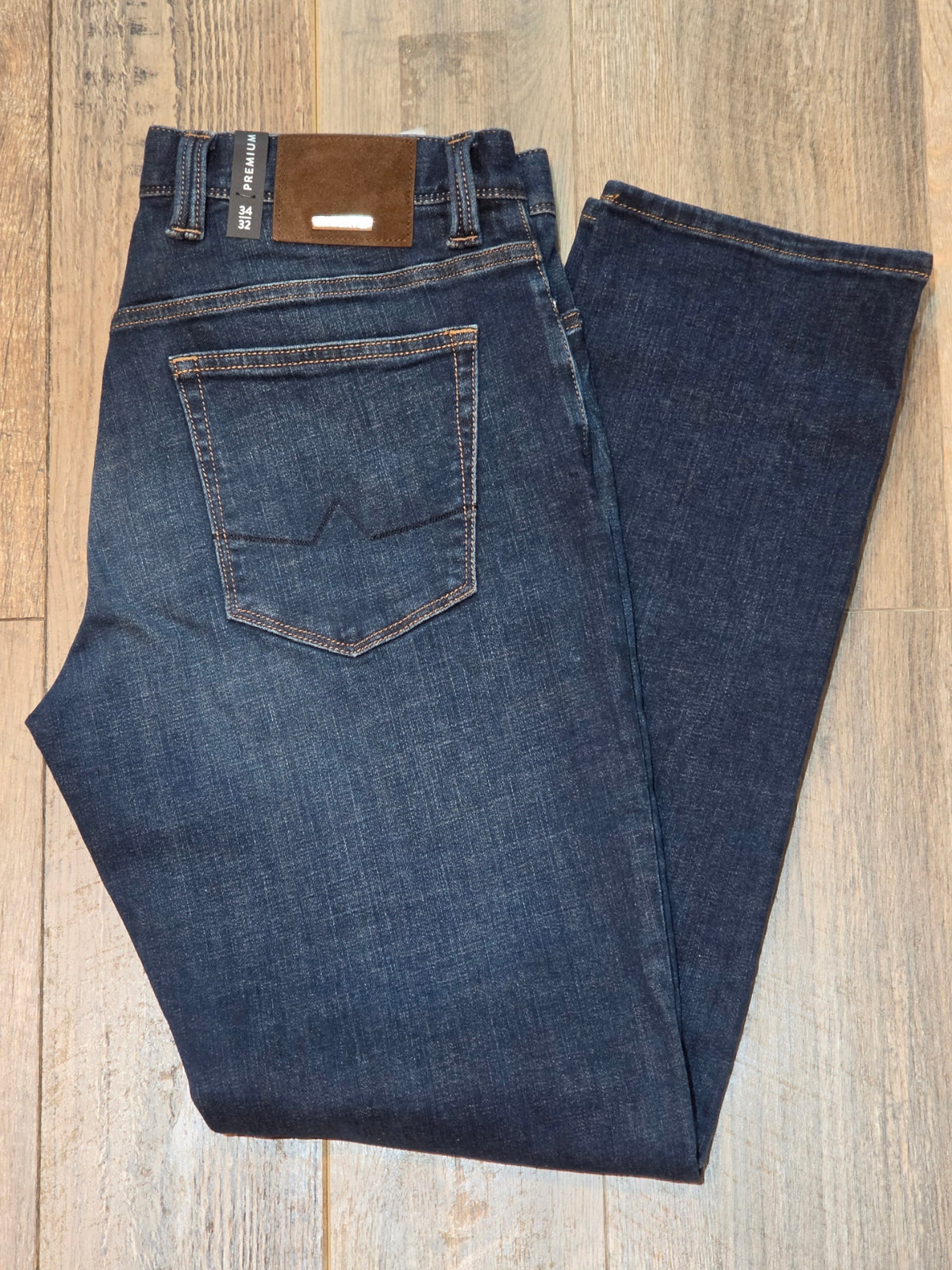 Alberto PIPE - Premium Regular Fit overdyed T400 Denim