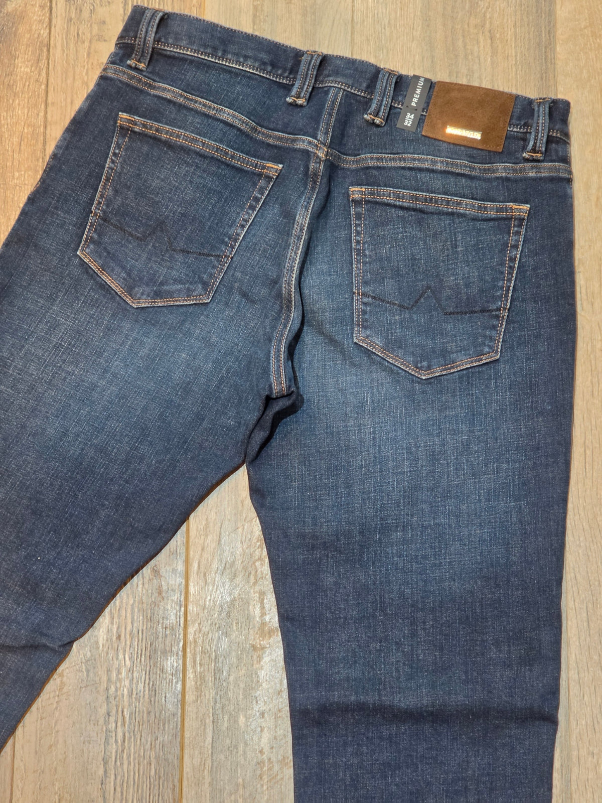 Alberto PIPE - Premium Regular Fit overdyed T400 Denim