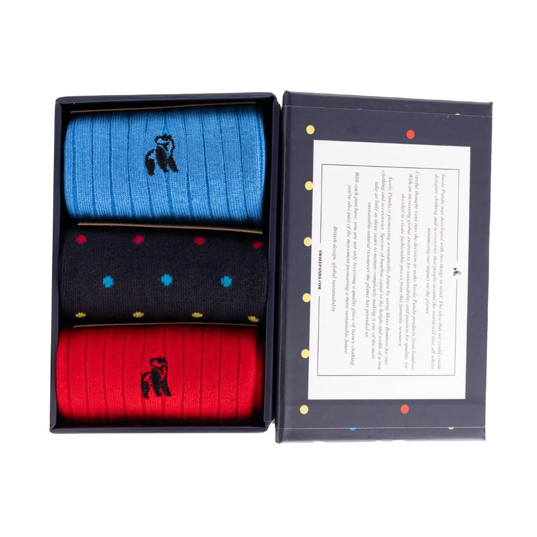 SWOLE PANDA Multi Spot Sock Box - 3 Pairs