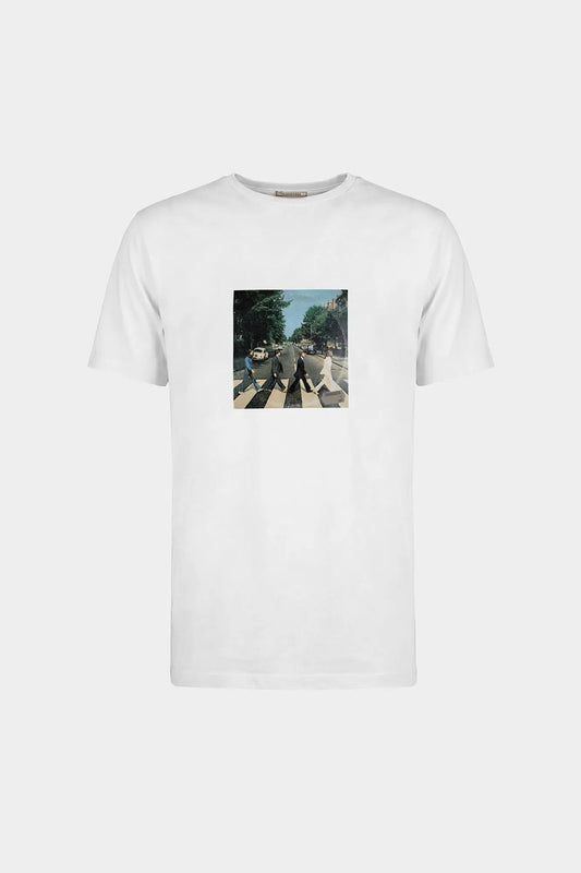 TRAMAROSSA JUSTIN White T-shirts with BEATLES Print