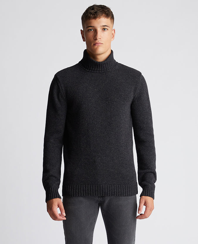 Remus Uomo Tapered Fit Wool-Blend Roll Neck Sweater – Retreat Clothing