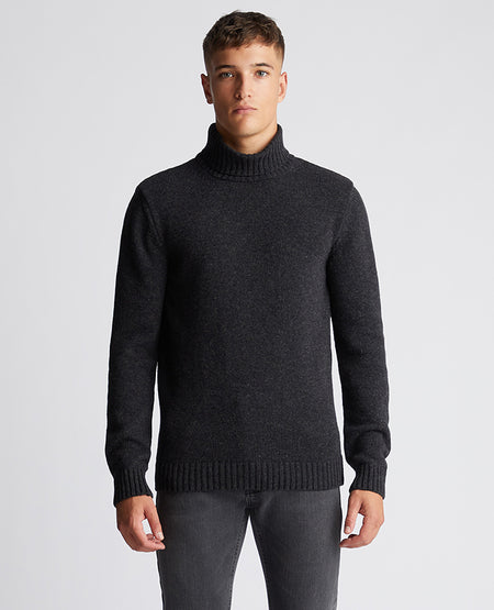 Remus Uomo Tapered Fit Wool-Blend Roll Neck Sweater