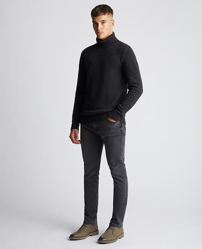 Remus Uomo Tapered Fit Wool-Blend Roll Neck Sweater – Retreat Clothing