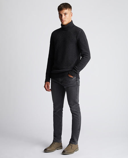 Remus Uomo Tapered Fit Wool-Blend Roll Neck Sweater