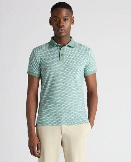 Remus Uomo Weave Design Stretch Polo Shirt