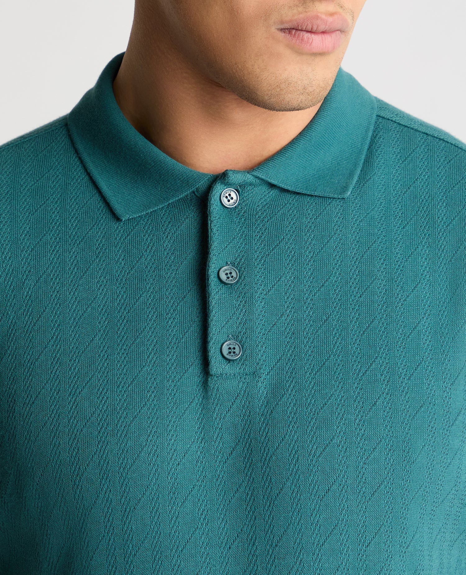 Remus Uomo Cable Patterned Cotton Polo Shirt