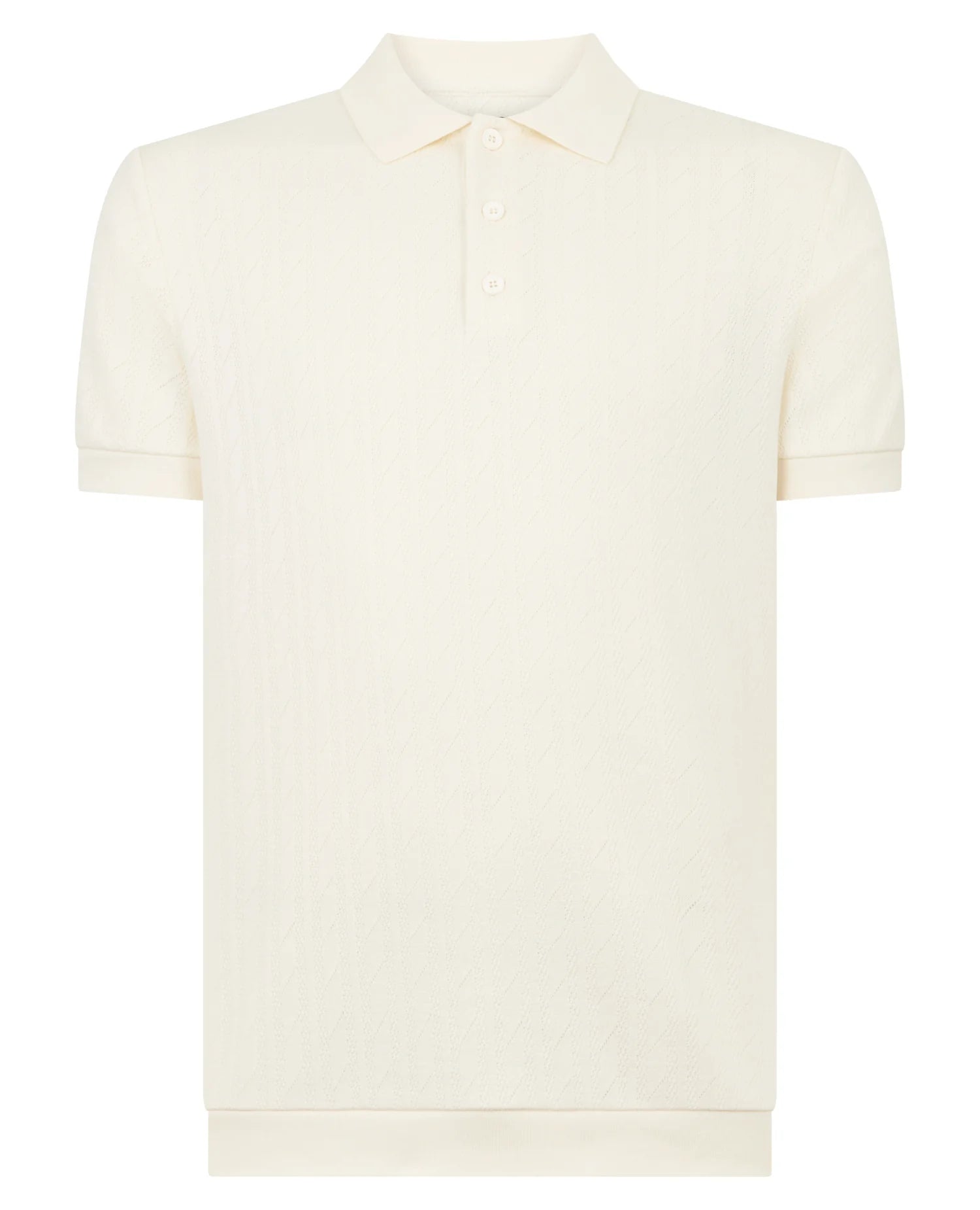 Remus Uomo Cable Patterned Cotton Polo Shirt