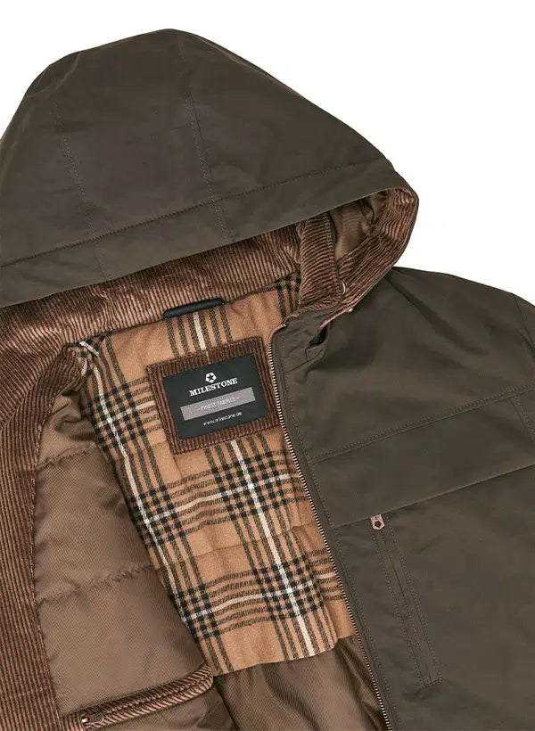 MILESTONE Harry waxed cotton coat
