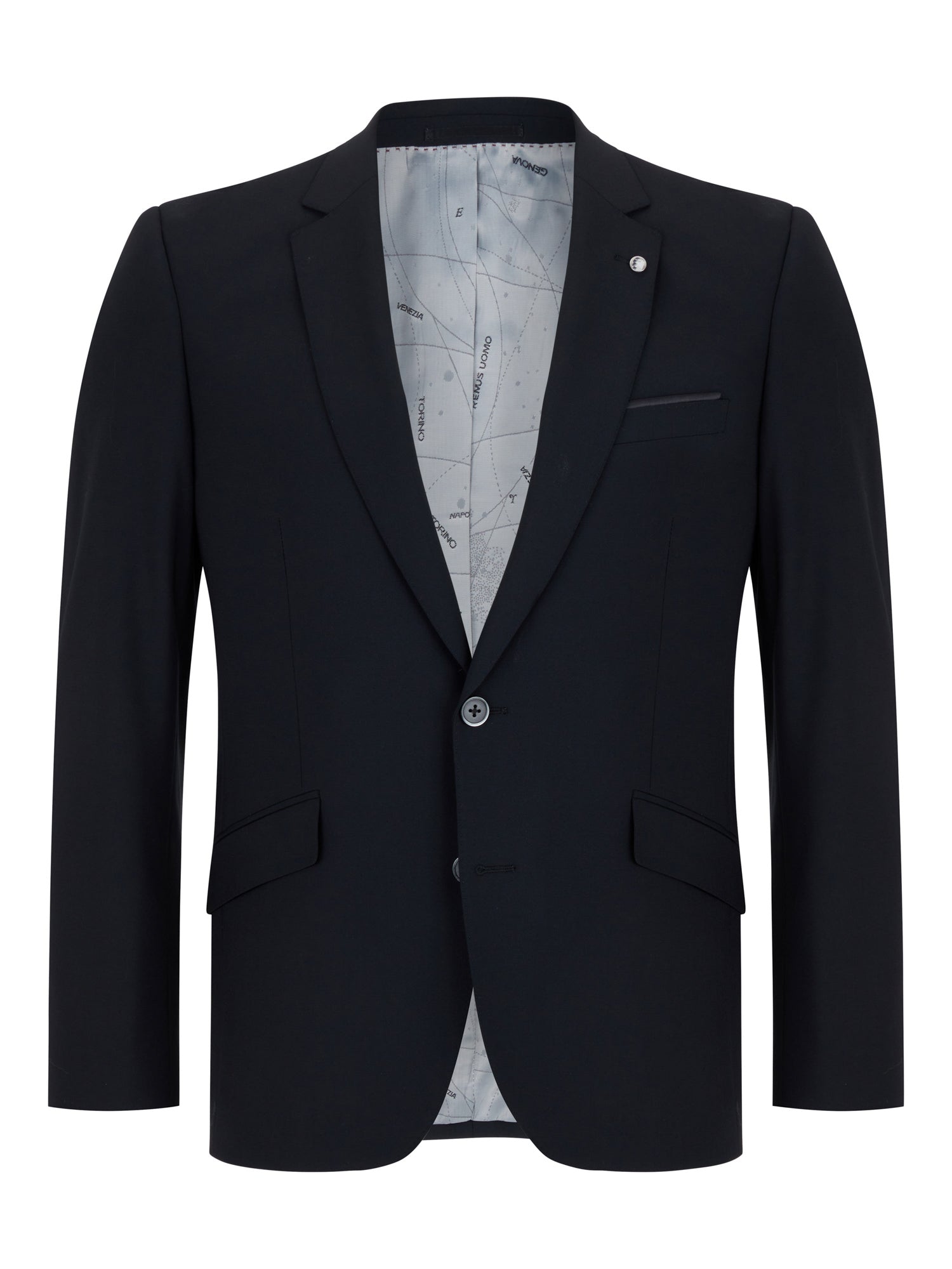 Remus Uomo Tapered Fit Black Suit