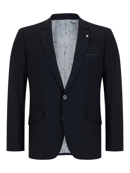 Remus Uomo Tapered Fit Black Suit