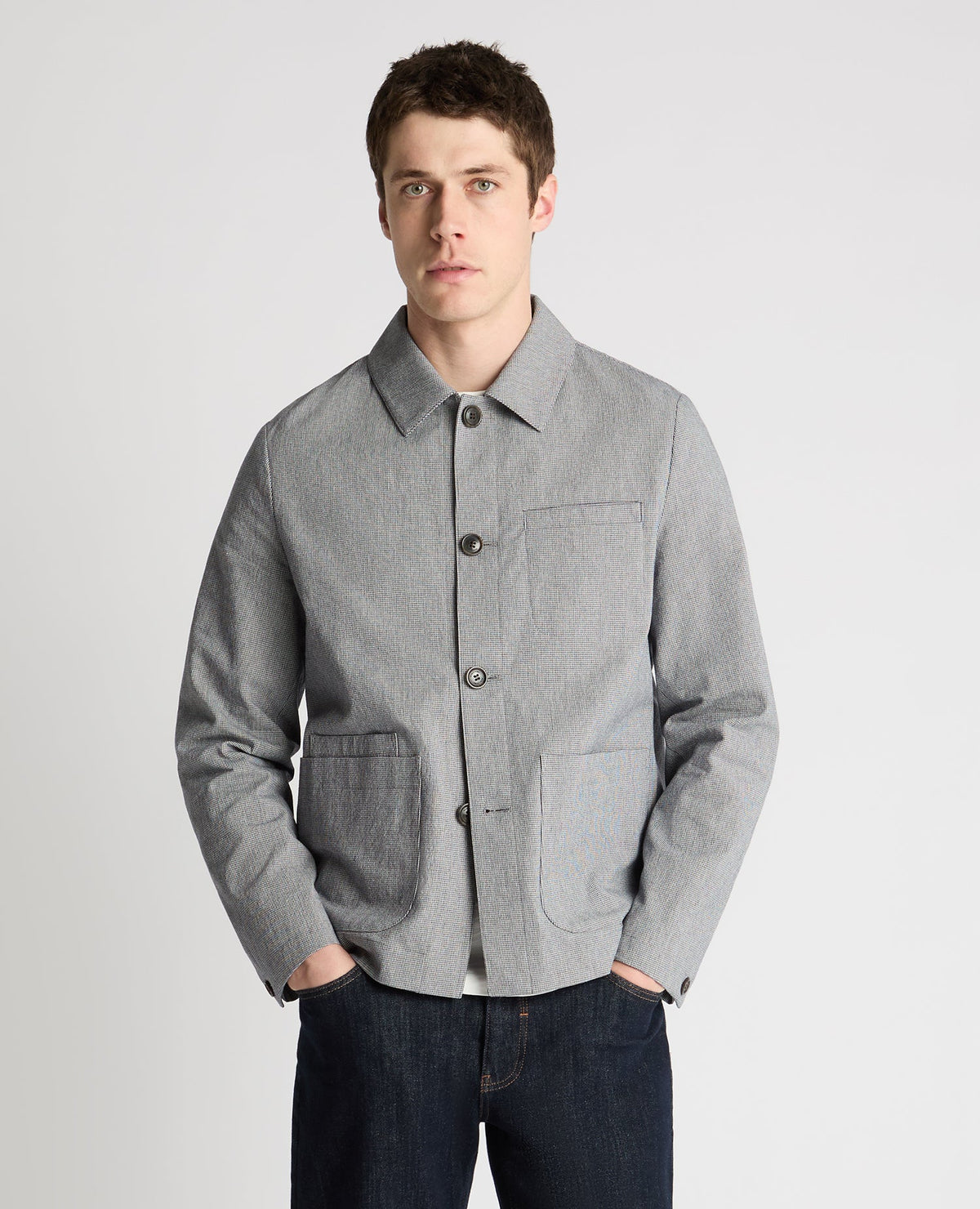 Remus Uomo Regular Fit Micro-Houndstooth Jacket