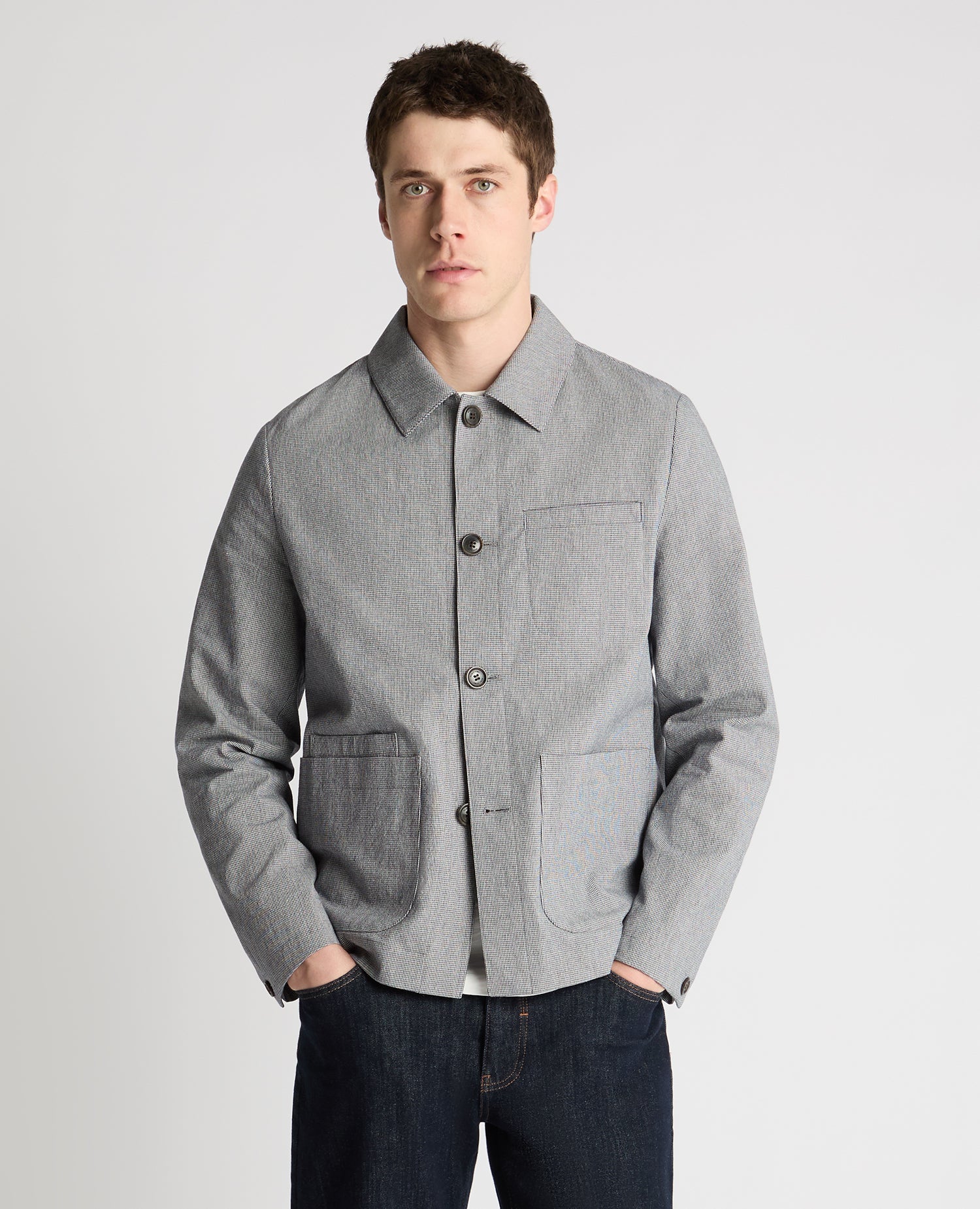 Remus Uomo Regular Fit Micro-Houndstooth Jacket