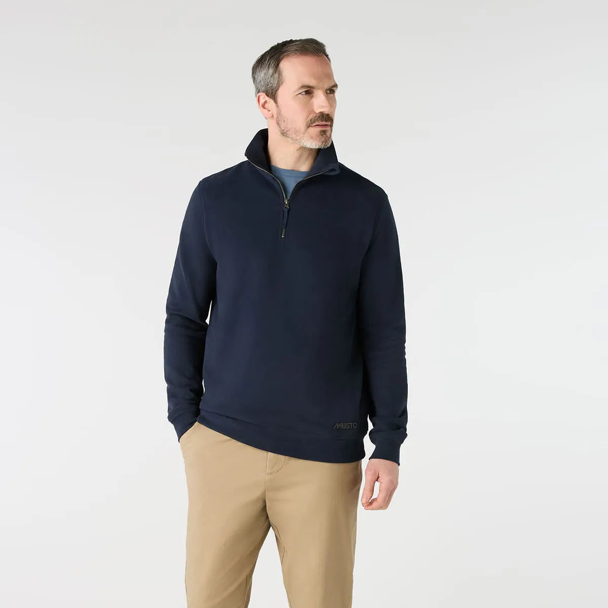 MUSTO MEN'S ORIGINAL 1/4 ZIP NECK SWEAT