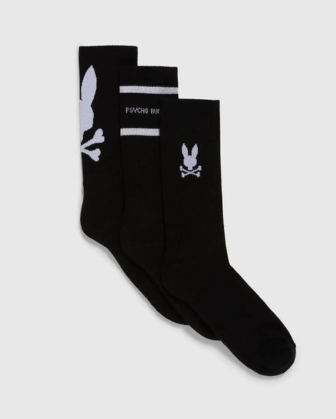 Psycho Bunny Mens 3 pack sport sock