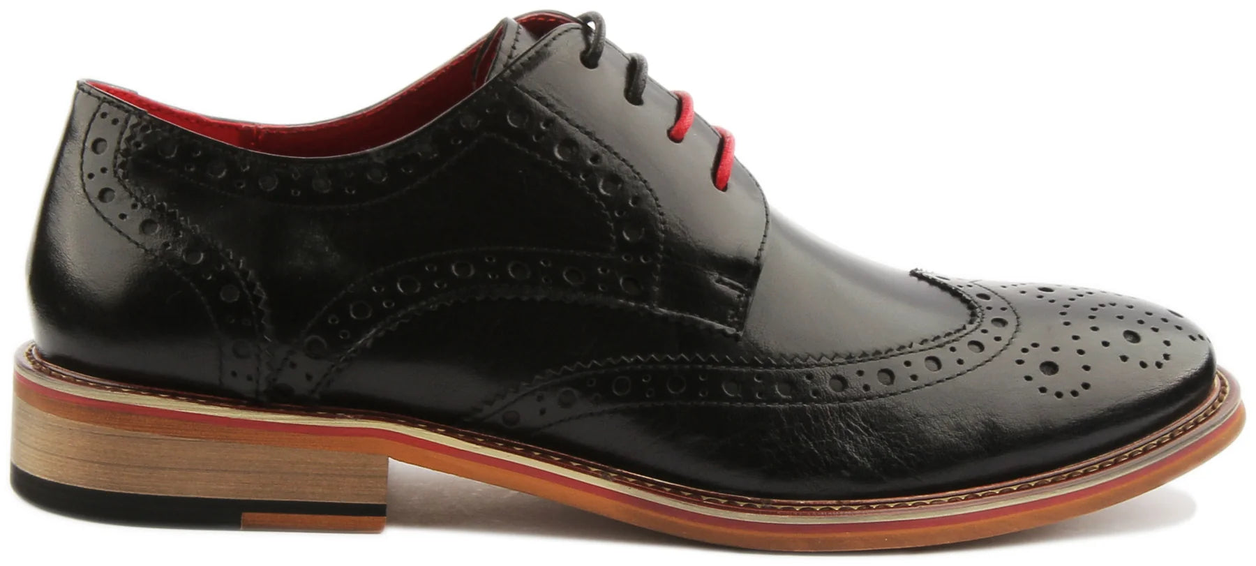 Justin Reess DOVER Black leather Brogues
